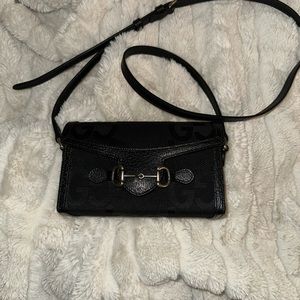BRAND NEW AUTHENTIC IN BOX GG GUCCI HORSEBIT MINI BAG CROSSBODY IN BLACK